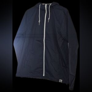 UNISEX Dark Blue Windbreaker with Hood SIZE S